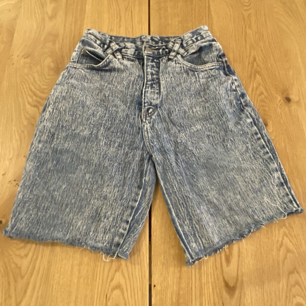 Vintage Acid Washed Pure Jeanswear Jeans Jorts 28 Cut Off 80's Denim‎ Y2K
